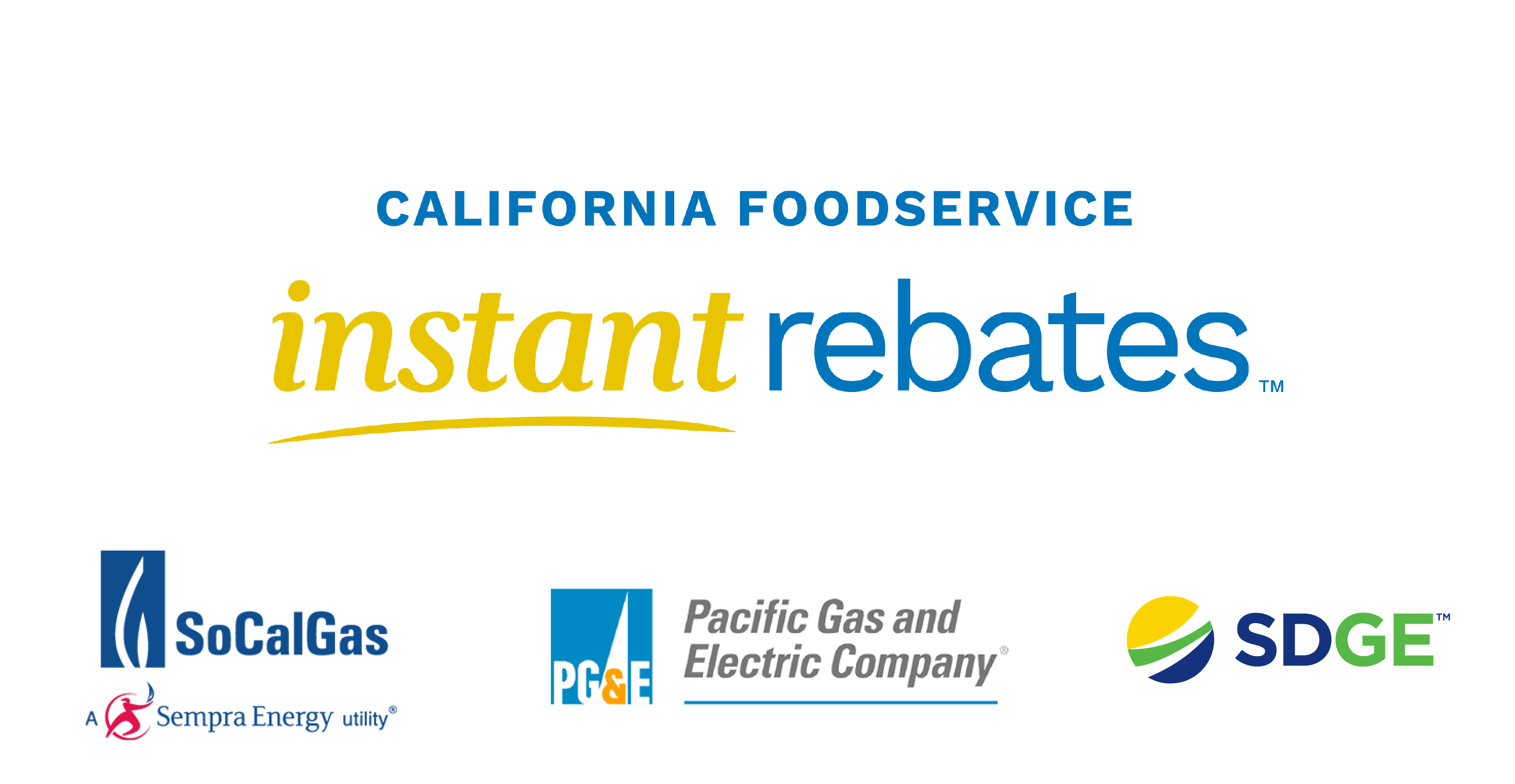 California Foodservice Instant Rebates | SoCalGas, PG&E, SDGE logo