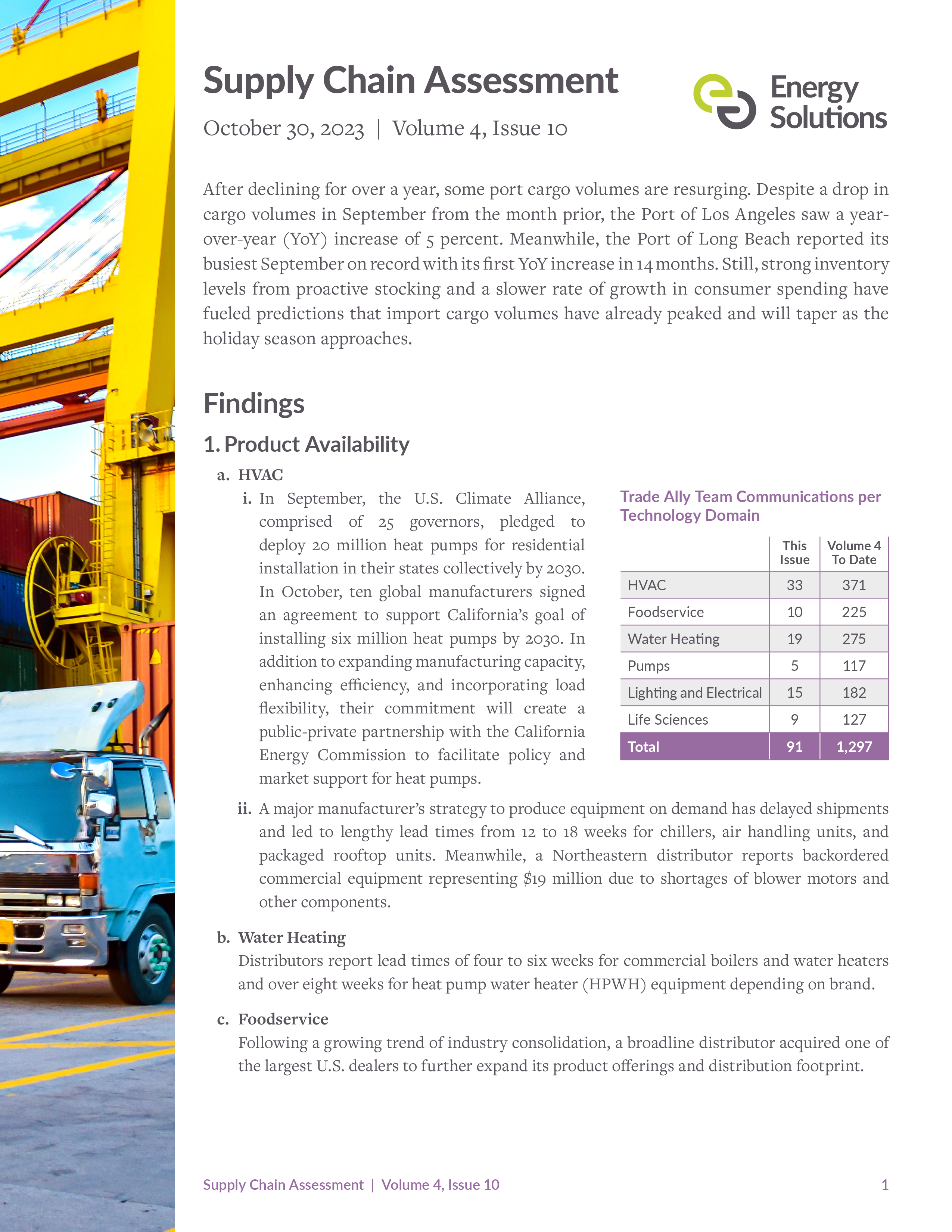 Supply Chain Assessment Vol 3 Issue 10