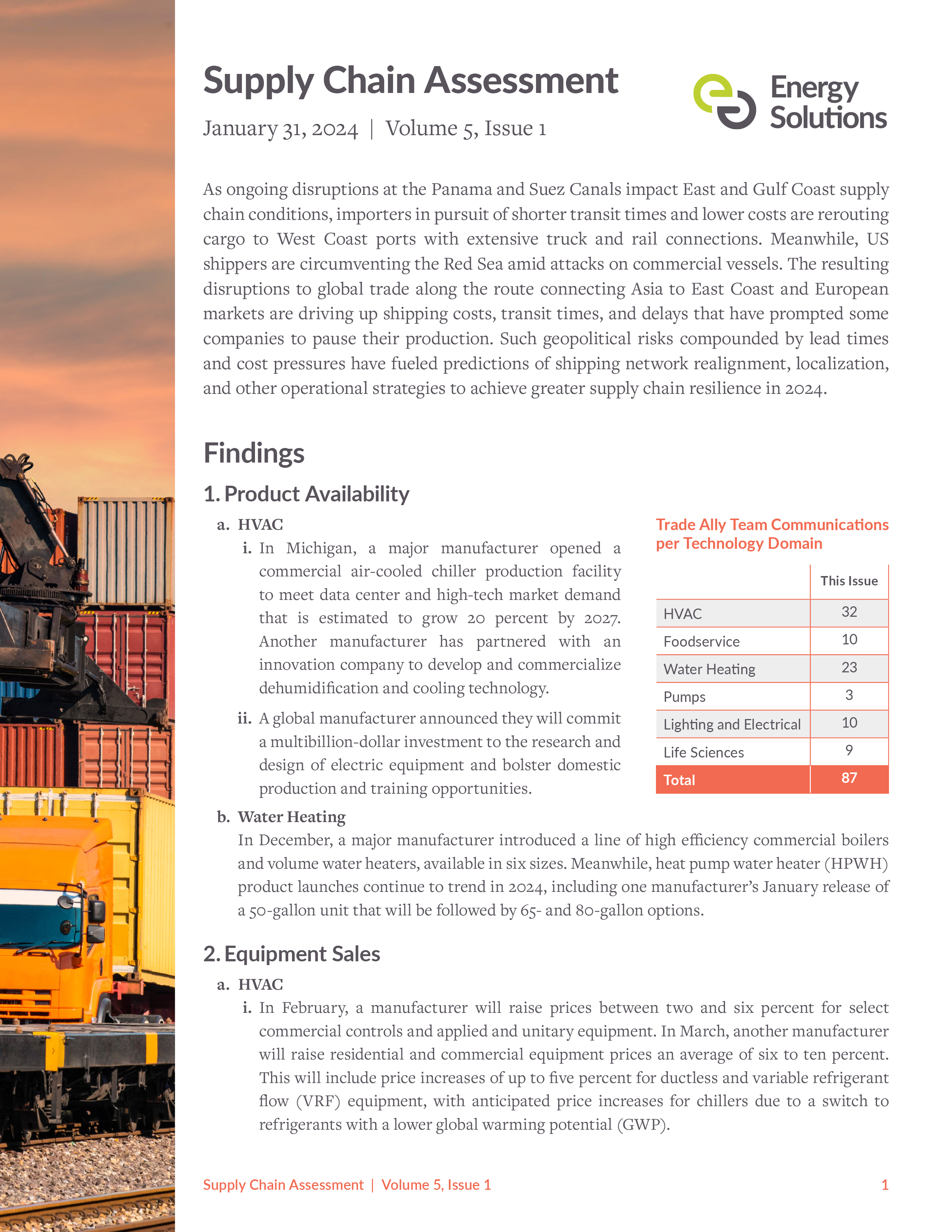 Supply Chain Assessment Vol 5 Issue 1