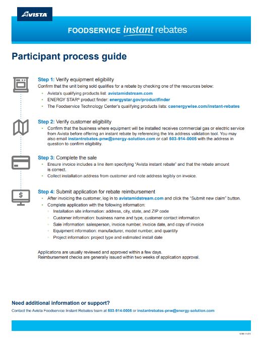 Avista customer flyer