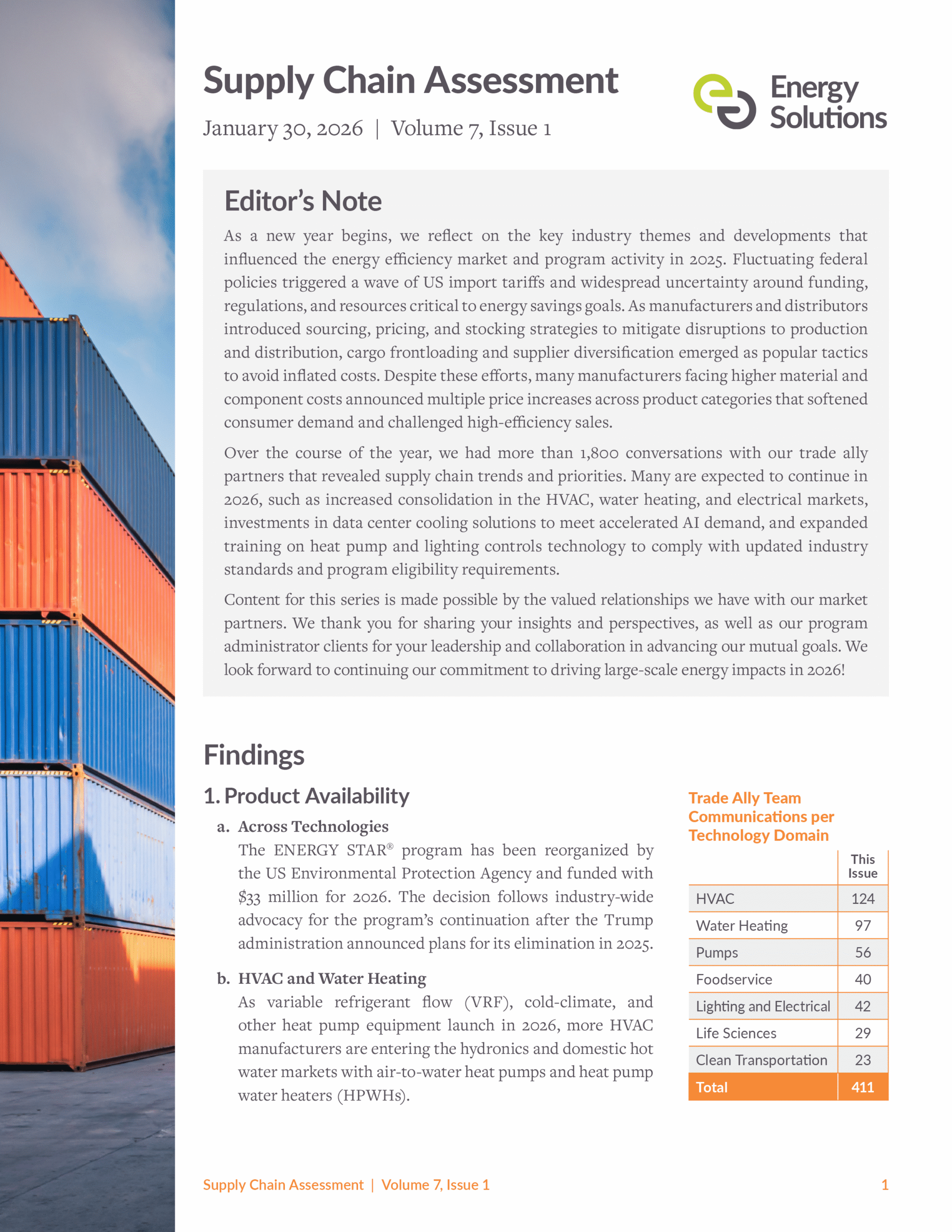 Supply Chain Assessment Vol 7 Issue 1