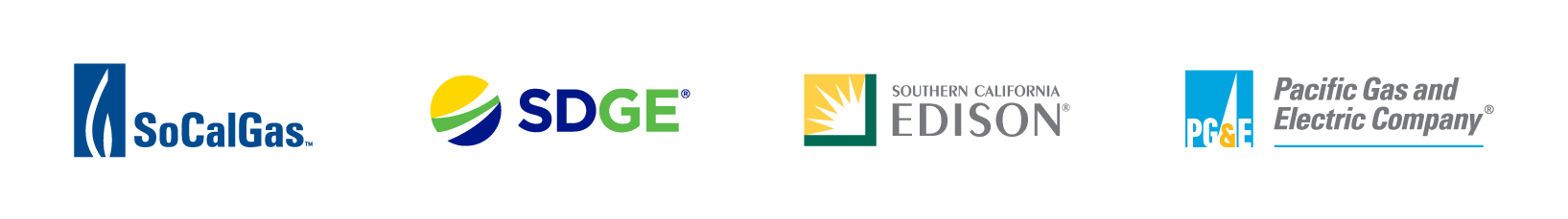 California Statewide Foodservice IOU logos: SoCalGas, SDGE, SCE, PG&E