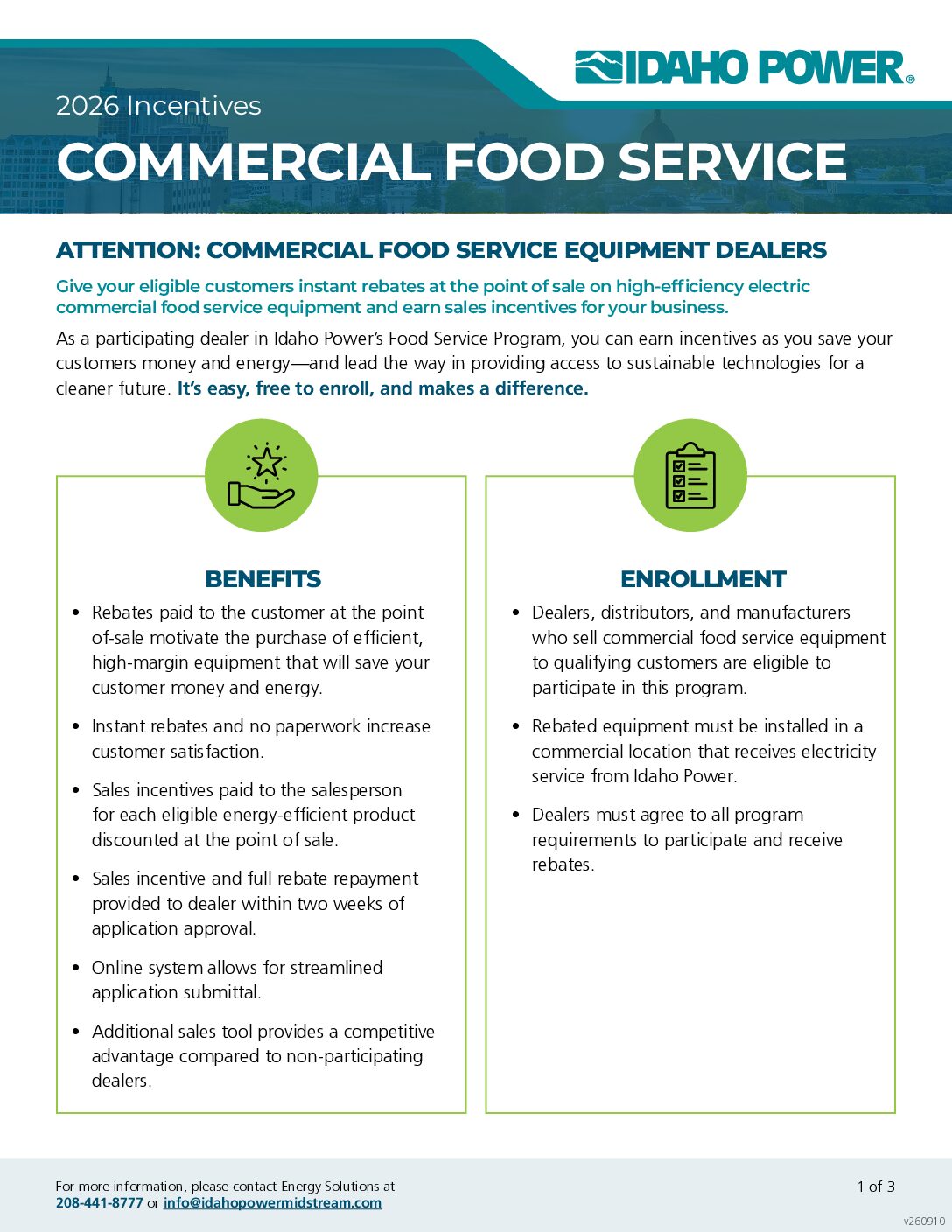 Avista customer flyer